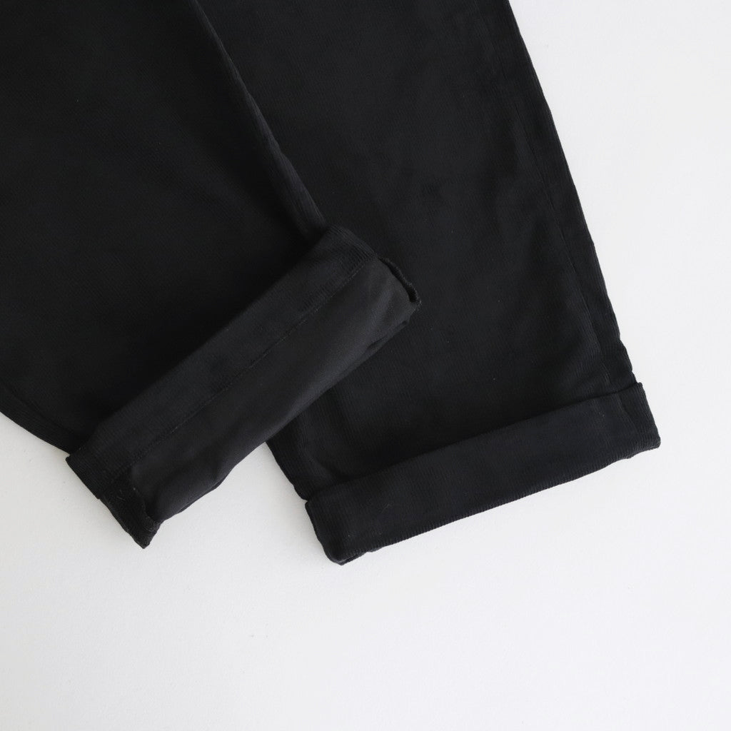 Corduroy Tuck Trousers #BLACK [TP233-40031]