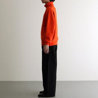 EXTRA FINE WOOL WARM KNIT TURTLE NECK LS #ORANGE [ST.989]