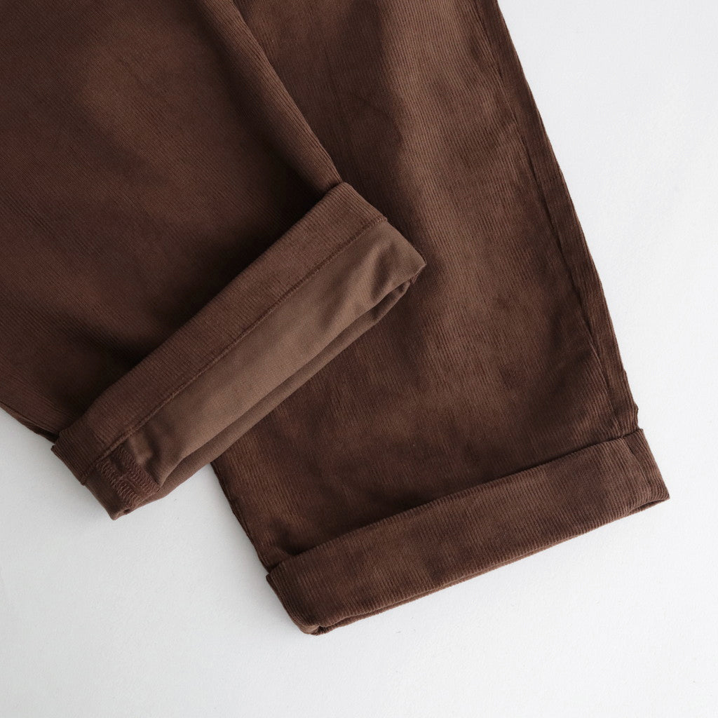 Corduroy Tuck Trousers #BROWN [TP233-40031]