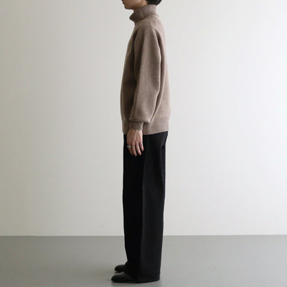 EXTRA FINE WOOL WARM KNIT TURTLE NECK LS #TOP BEIGE [ST.989]