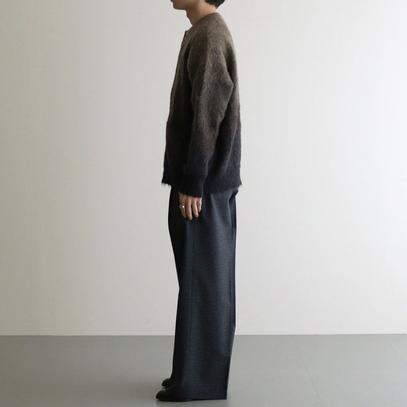 GRADATION MOHAIR KNIT CARDIGAN #NAVY KHAKI GRADATION [ST.1002]