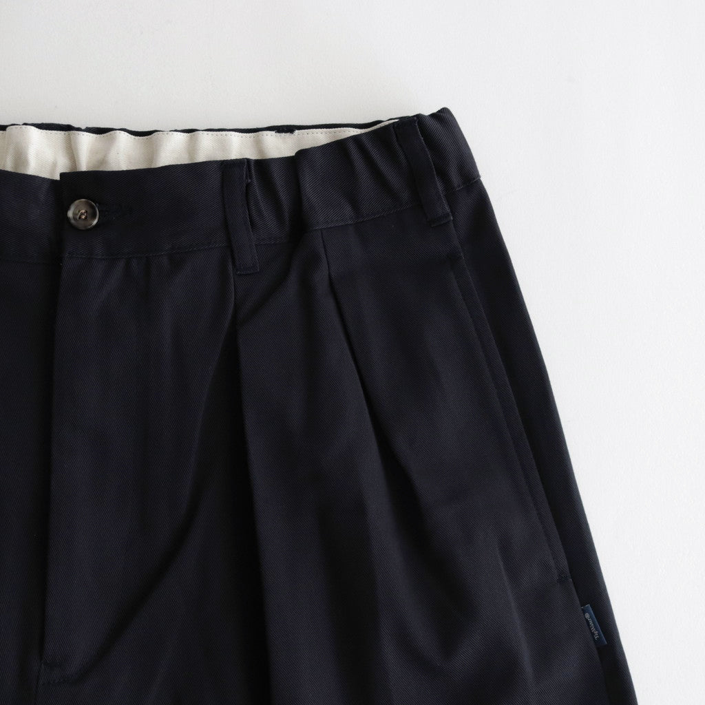Cotton Chino Tuck Trousers #NAVY [TP233-40014]