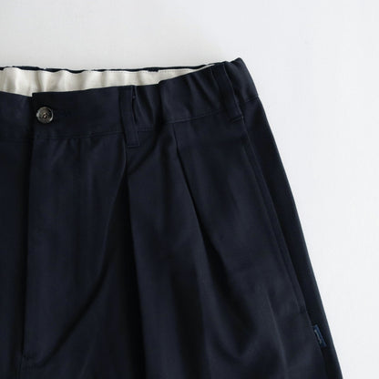 Cotton Chino Tuck Trousers #NAVY [TP241-40019B]