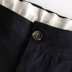 Cotton Chino Tuck Trousers #NAVY [TP233-40014]