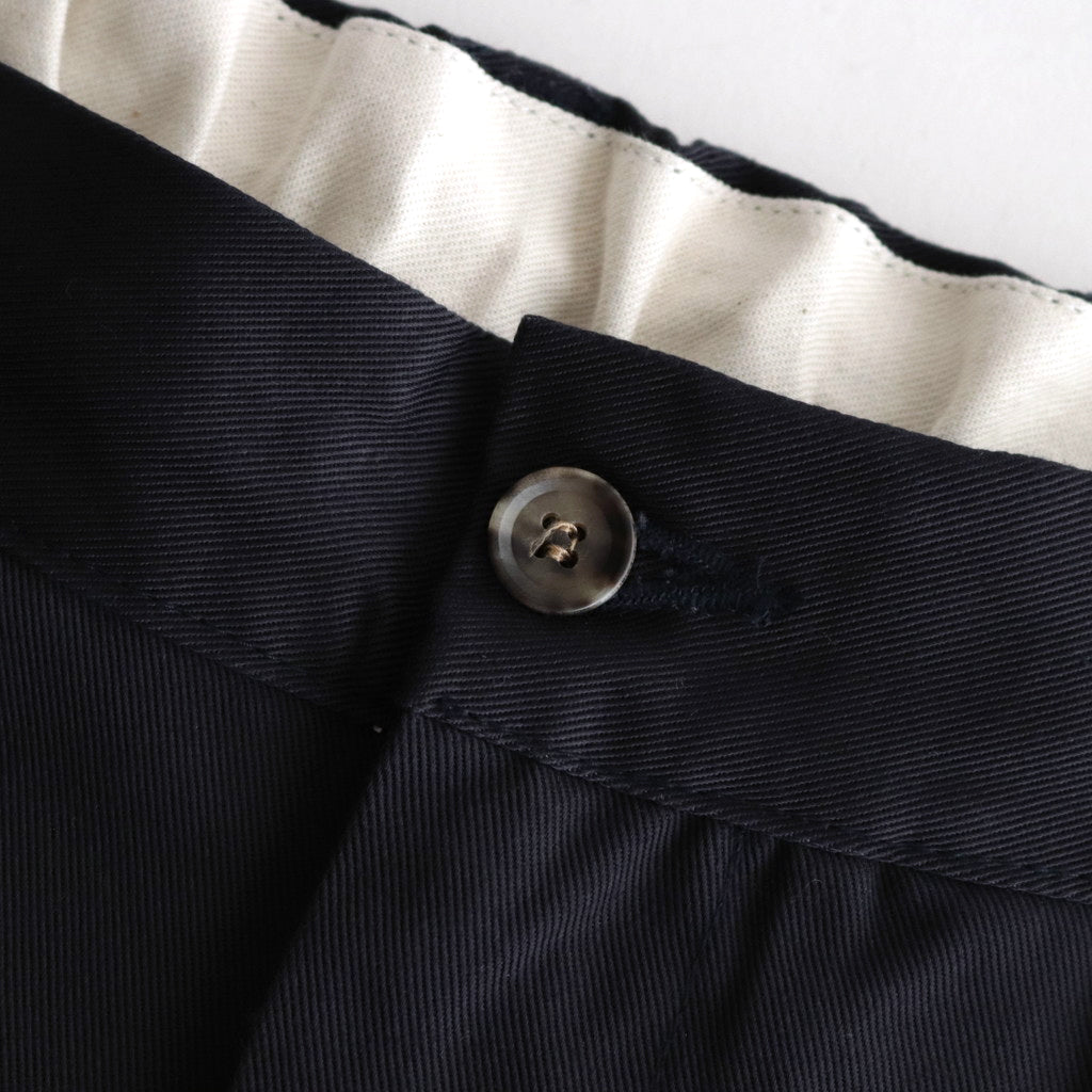 Cotton Chino Tuck Trousers #NAVY [TP233-40014]