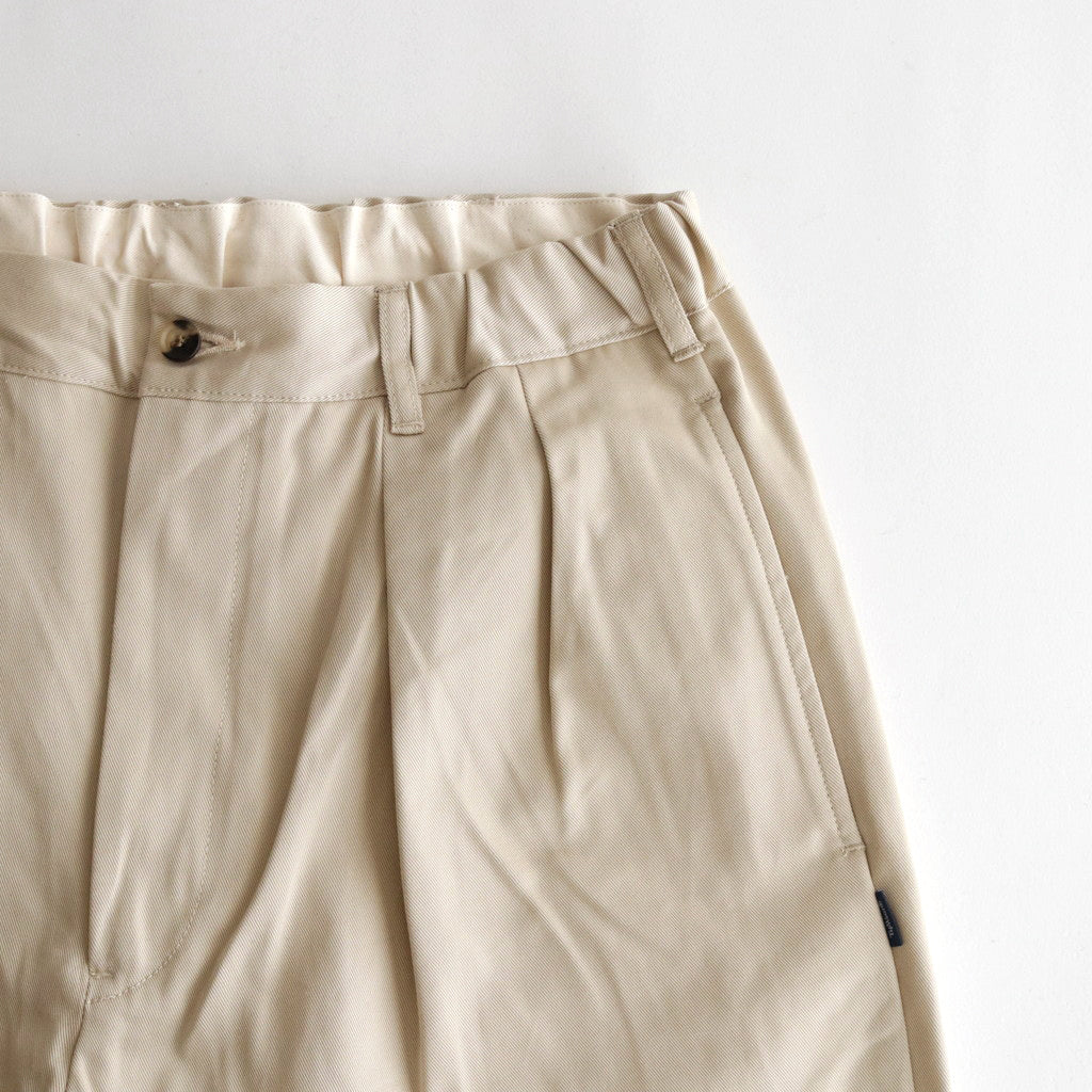 Cotton Chino Tuck Trousers #BEIGE [TP233-40014]