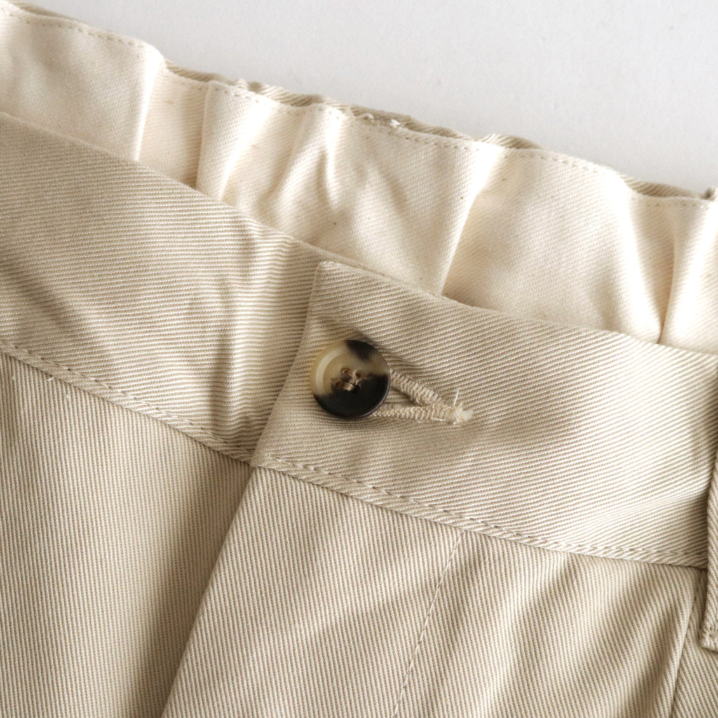 Cotton Chino Tuck Trousers #BEIGE [TP233-40014]