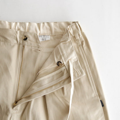 Cotton Chino Tuck Trousers #BEIGE [TP241-40019B]