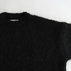 MOHAIR WOOL LOOSE KNIT LS #BLACK [ST.714]