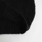 MOHAIR WOOL LOOSE KNIT LS #BLACK [ST.714]