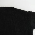 MOHAIR WOOL LOOSE KNIT LS #BLACK [ST.714]