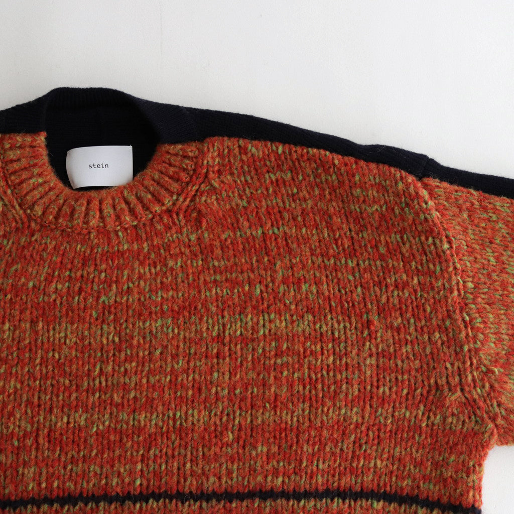 COLOR COMBINATION KNIT LS #ORANGE × NAVY [ST.713] – ciacura