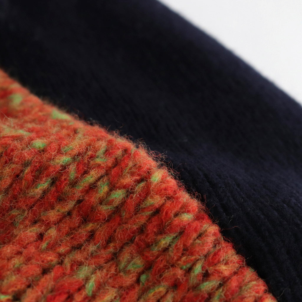 COLOR COMBINATION KNIT LS #ORANGE × NAVY [ST.713] – ciacura