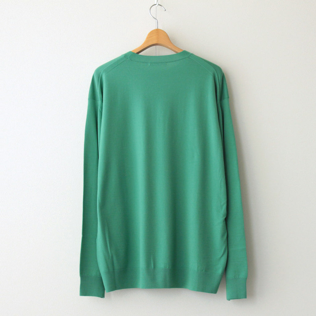 SUPER HIGH GAUGE WOOL KNIT P/O #JADE GREEN [A23AP01PD] – ciacura