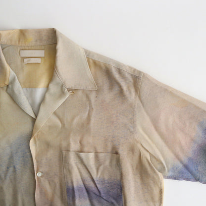 LANDSCAPE PRINTED OPEN COLLAR SHIRT #BEIGE [YK24SS0710SH]