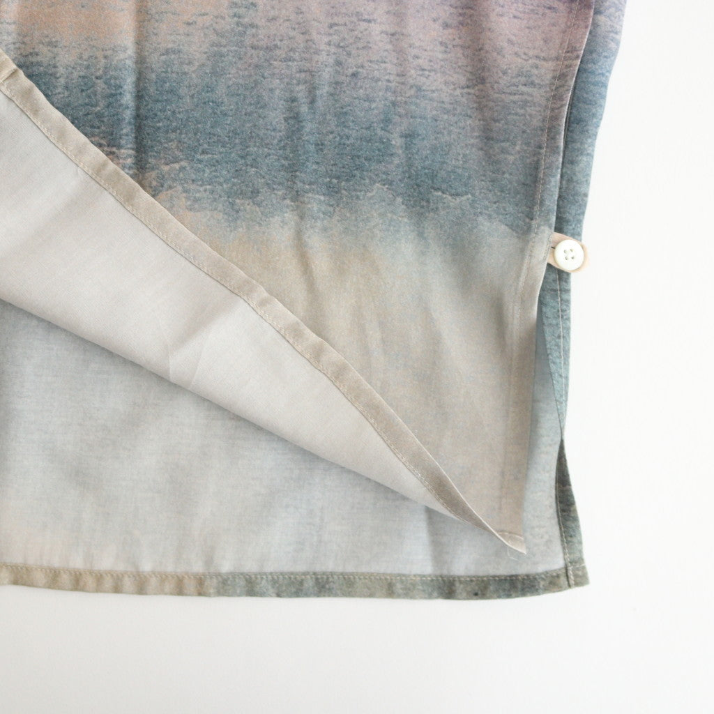 LANDSCAPE PRINTED OPEN COLLAR SHIRT #BEIGE [YK24SS0710SH]