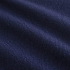 WOOL COTTON BRUSHED CREWNECK SWEATER #NAVY [KRAGSW0803]