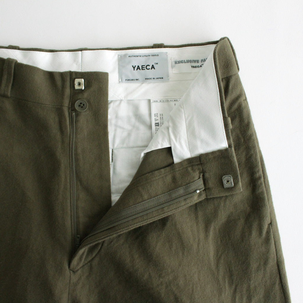 CHINO CLOTH PANTS WIDE TAPERED #olive [63659] – ciacura