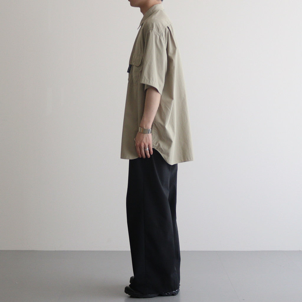 Nylon Typewriter S/S Shirt #BEIGE [HM-B021-051]