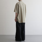 Nylon Typewriter S/S Shirt #BEIGE [HM-B021-051]