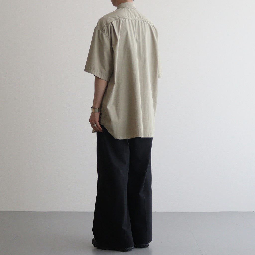 ナイロンタイプライター S/S シャツ #BEIGE [HM-B021-051]