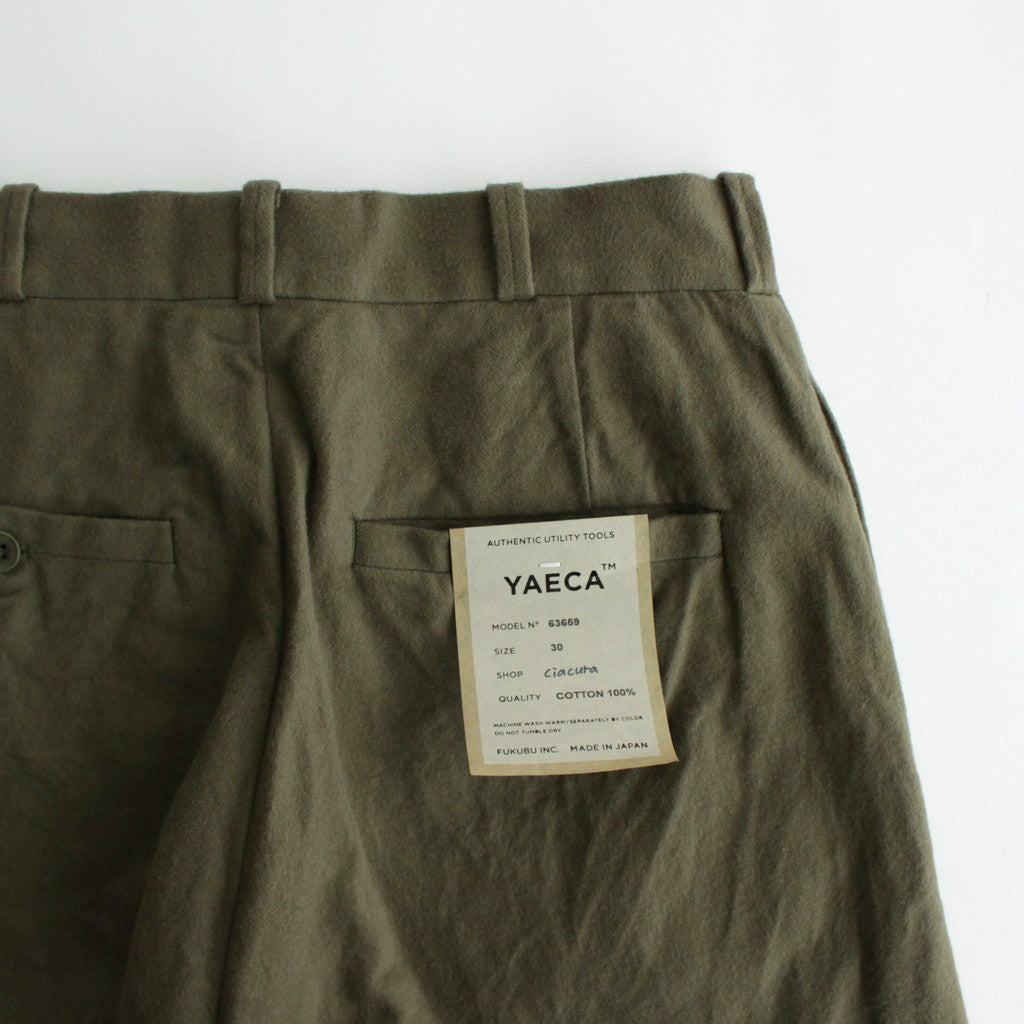 CHINO CLOTH PANTS WIDE TAPERED #olive [63659]