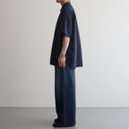 Nylon Typewriter S/S Shirt #NAVY [HM-B021-051]