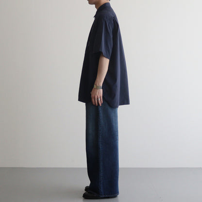 Nylon Typewriter S/S Shirt #NAVY [HM-B021-051]