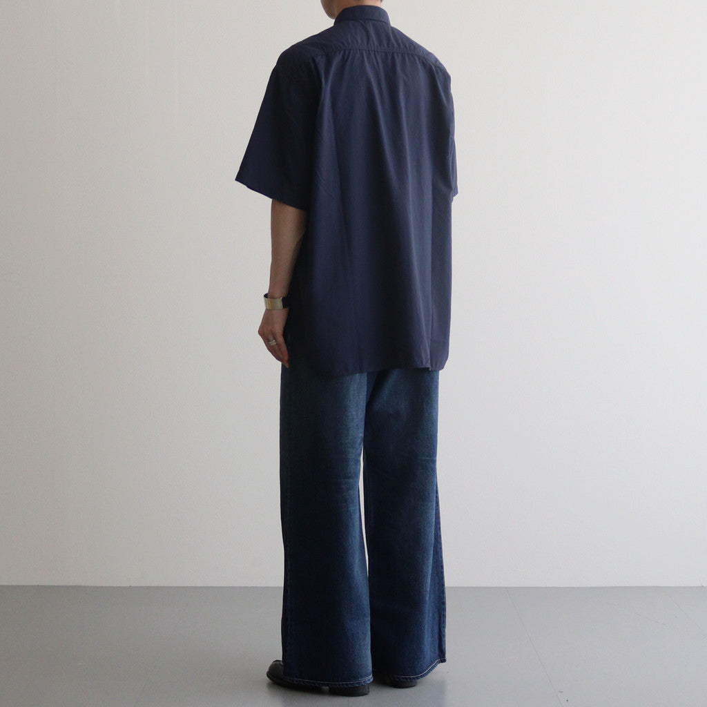 Nylon Typewriter S/S Shirt #NAVY [HM-B021-051]