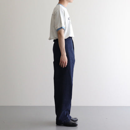 BUCKLE BACK TROUSERS #INDIGO [H2401-PT018]