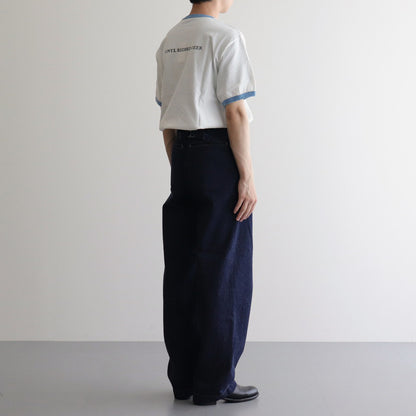 BUCKLE BACK TROUSERS #INDIGO [H2401-PT018]