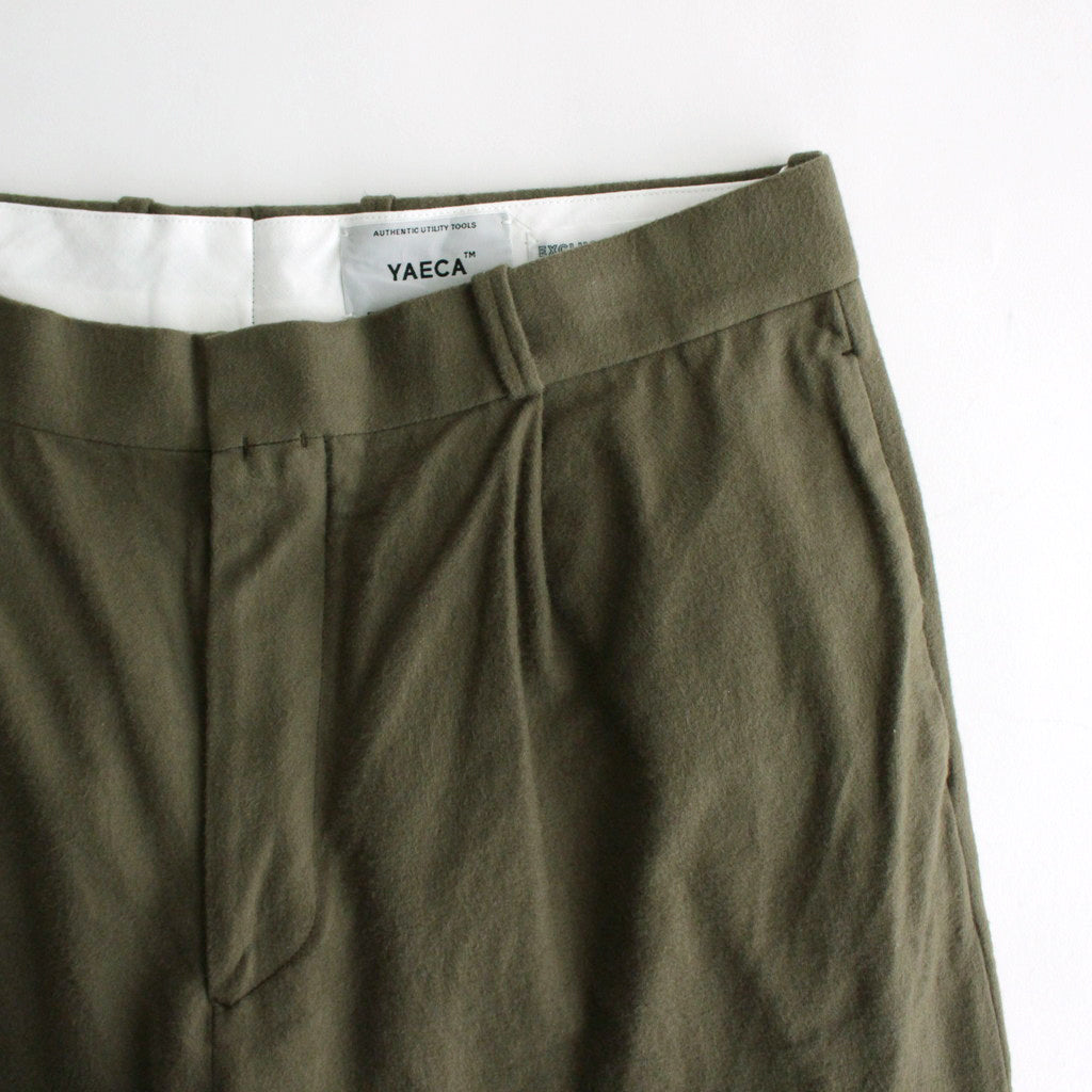 CHINO CLOTH PANTS TUCK STRAIGHT #olive [13659]
