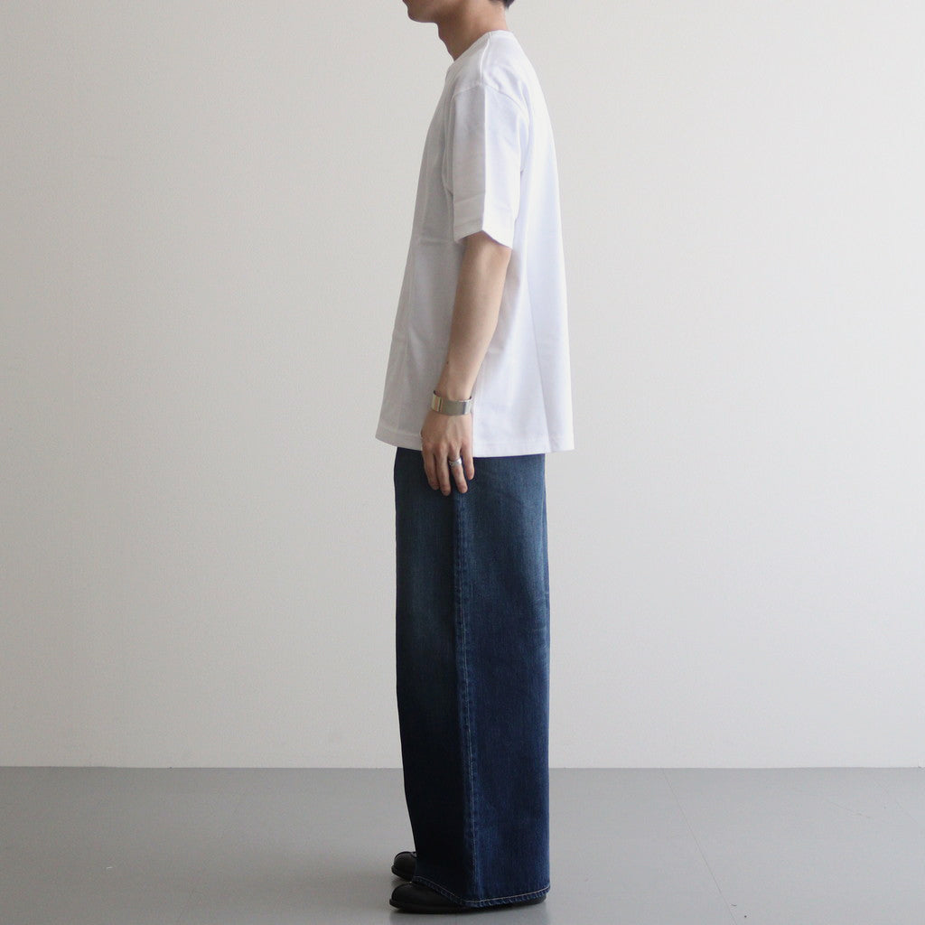 綿度詰天竺 製品プリント S/S Tシャツ #WHITE [HM-T103-051]