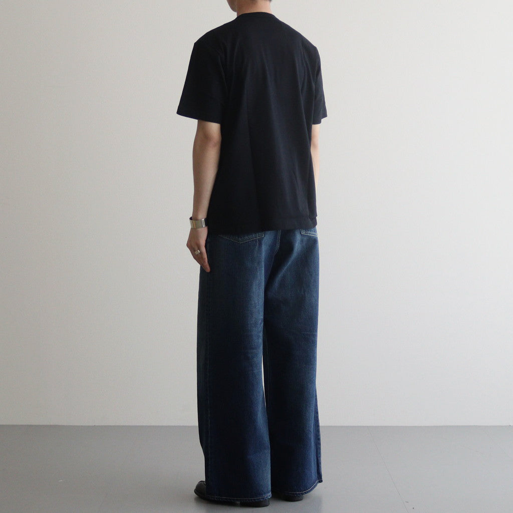 Cotton jersey product print S/ST shirt #BLACK [HM-T101-051]