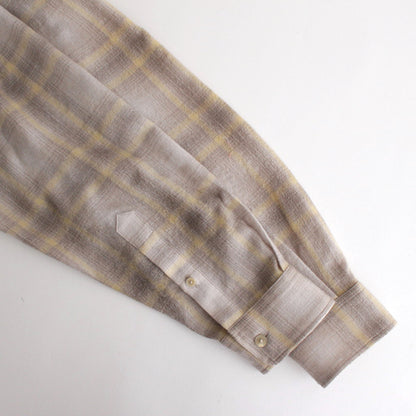 AIRY WOOL CHECK SHIRT #YELLOW GRAY CHECK [A24AS01WN]