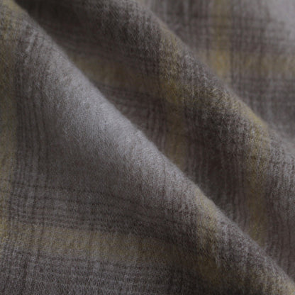 AIRY WOOL CHECK SHIRT #YELLOW GRAY CHECK [A24AS01WN]