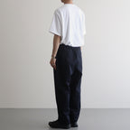 Cotton linen twill easy pants #NAVY [HM-P005-051]
