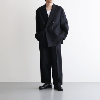 DRAWSTRING WIDE TROUSERS #BLACK [ST.661]