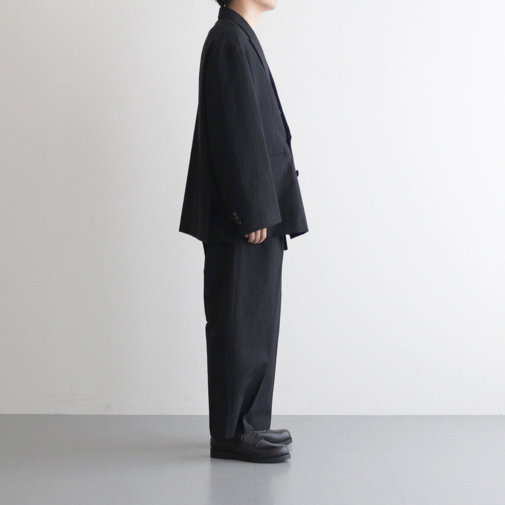 DRAWSTRING WIDE TROUSERS #BLACK [ST.661]