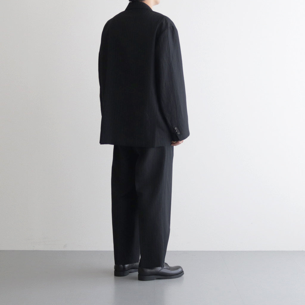 DRAWSTRING WIDE TROUSERS #BLACK [ST.661]