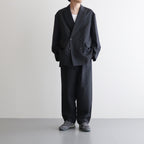 DRAWSTRING WIDE TROUSERS #CHARCOAL [ST.661]