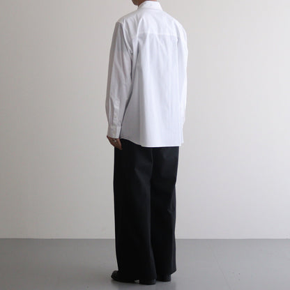 綿ブロード L/S シャツ #WHITE [HM-B102-051]