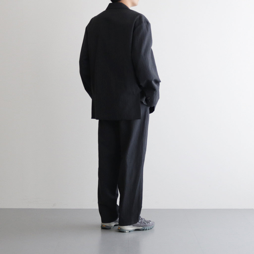 DRAWSTRING WIDE TROUSERS #CHARCOAL [ST.661]