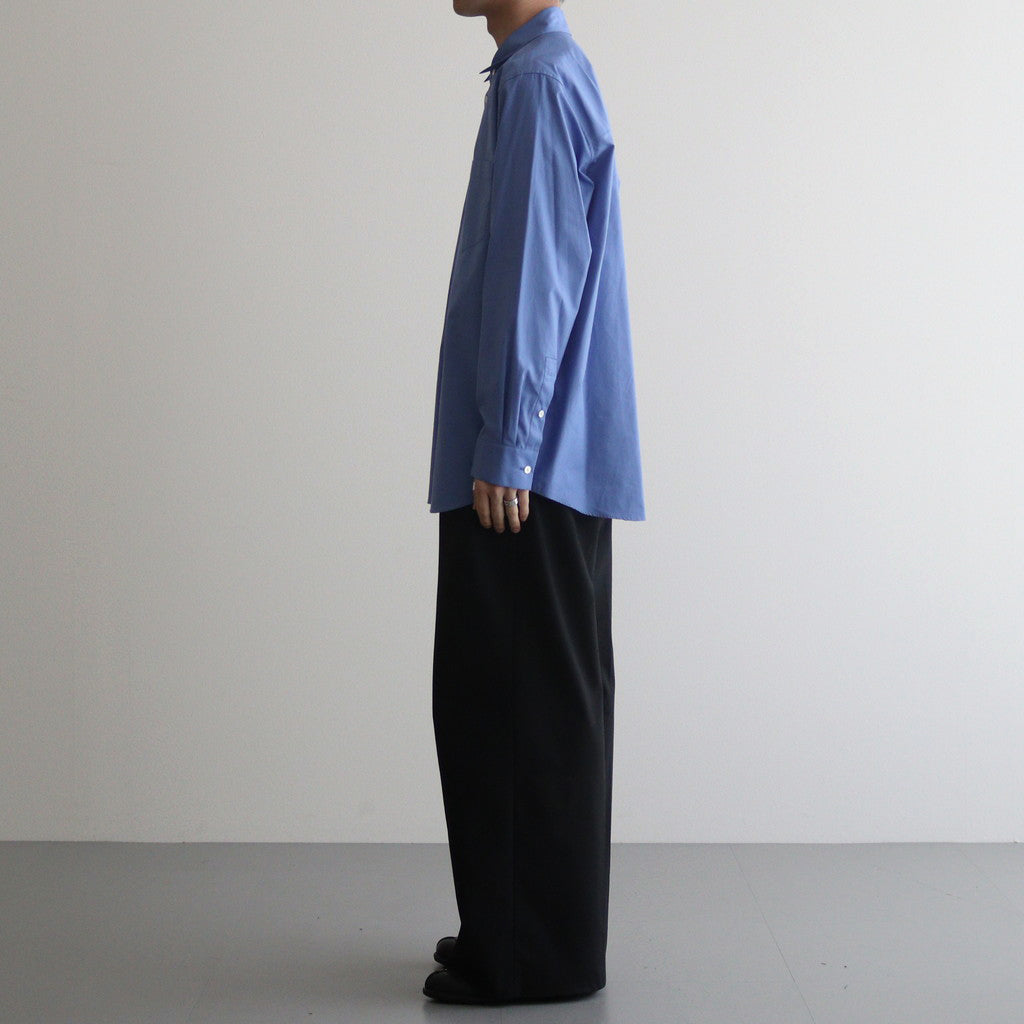 Cotton broadcloth L/S shirt #SAX [HM-B102-051]