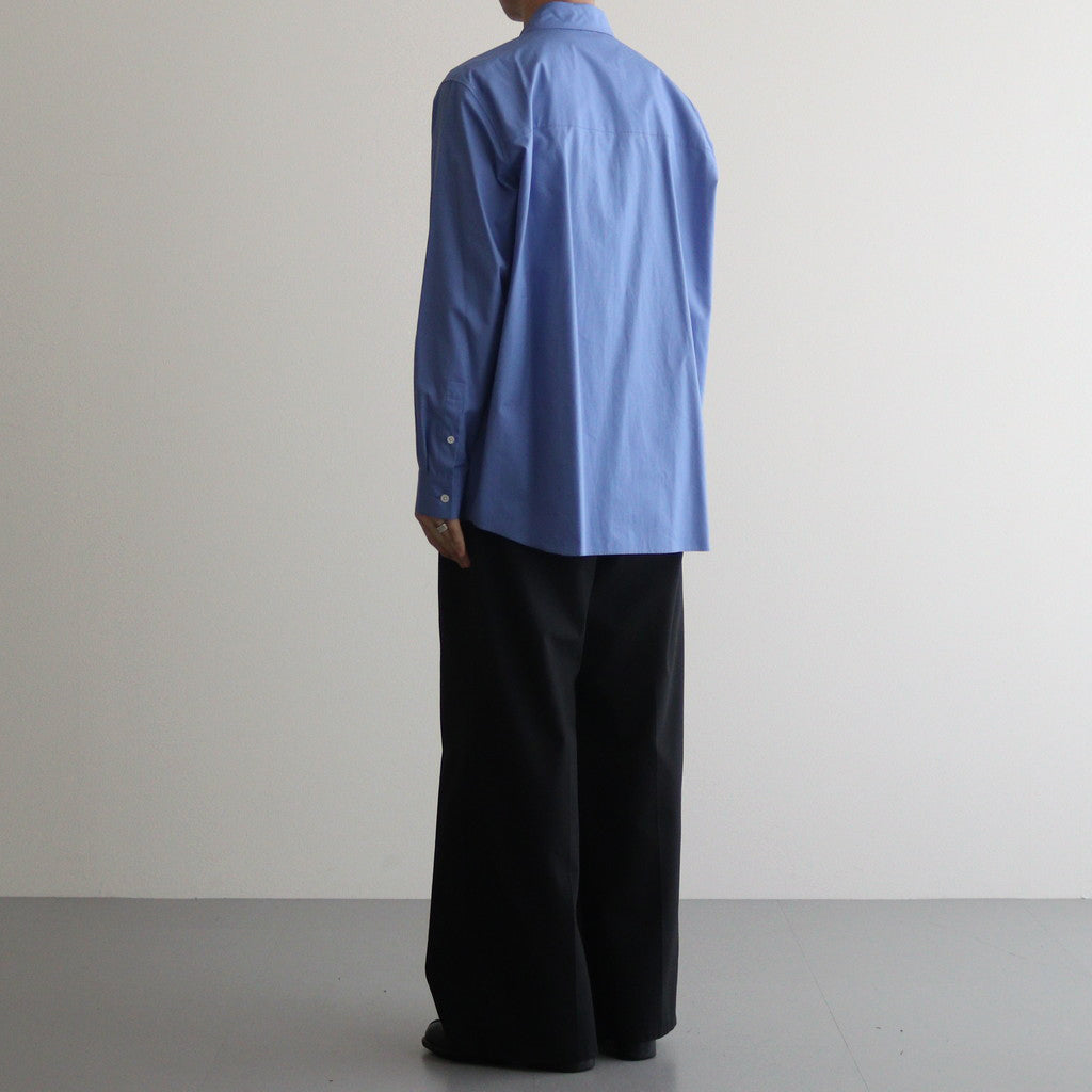 Cotton broadcloth L/S shirt #SAX [HM-B102-051]