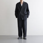 BELTED WIDE STRAIGHT TROUSERS #CHARCOAL [ST.656]
