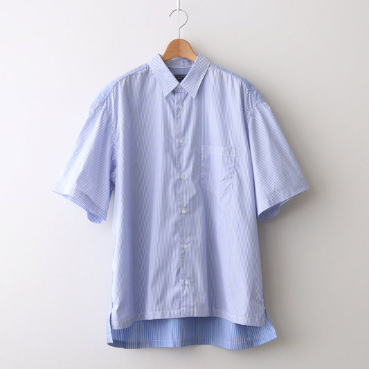 Cotton stripe x cotton chambray S/S shirt #MIX [HM-B024-051]