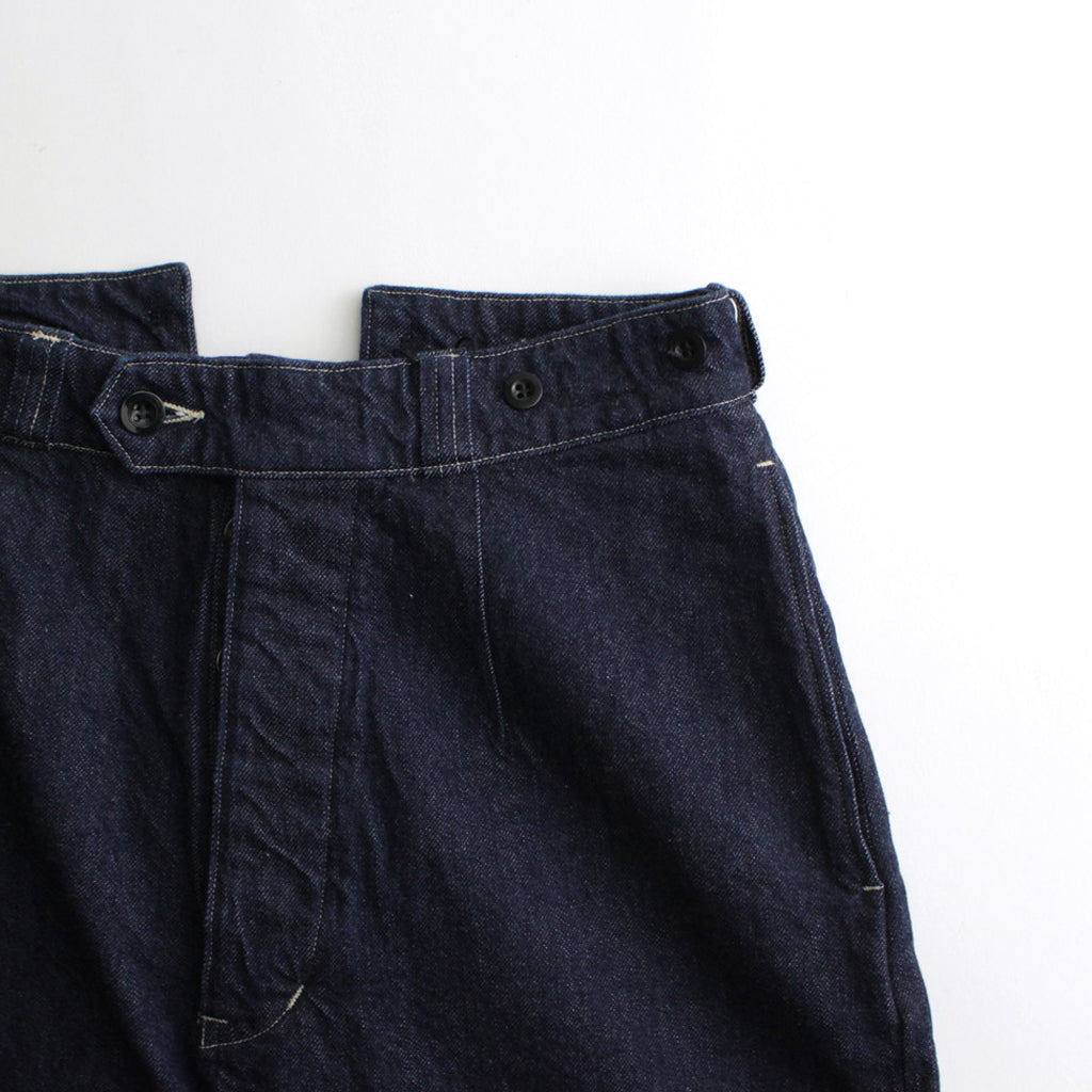 BUCKLE BACK TROUSERS #INDIGO [H2401-PT018]