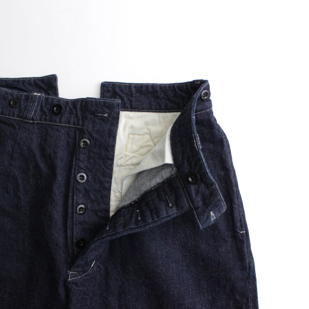 BUCKLE BACK TROUSERS #INDIGO [H2401-PT018]