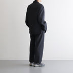 BELTED WIDE STRAIGHT TROUSERS #CHARCOAL [ST.656]